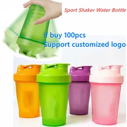 400ML Sport Shaker Water Bottle Whey Protein Powder Mixing Bottle Portable Gym Fitness Kettle Outdoor Camping Climbing Bottle