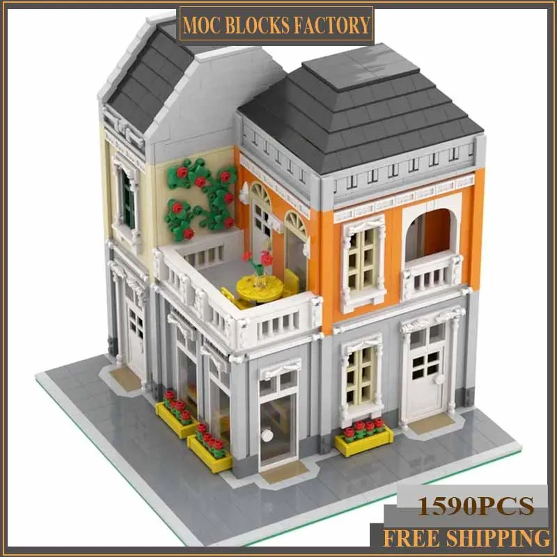 Moc Building Blocks Modular Street View Hardware Store Technical Bricks DIY Assembly Construction Toys For Childr Holiday Gifts