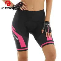 X-TIGER pantalones cortos de ciclismo para mujer, pantalones cortos acolchados de Gel 3D a prueba de golpes para bicicleta de montaña, pantalones cortos para bicicleta de carreras de carretera, ropa de verano