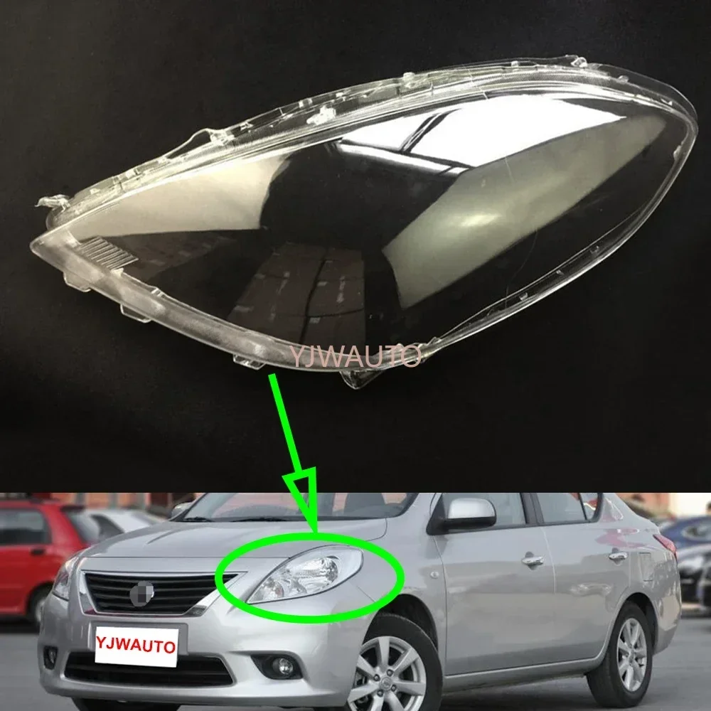 

For Nissan Sunny 2011 2012 2013 Headlamp Cover Car Headlight Lens Glass Replacement Front Lampshade Auto Shell