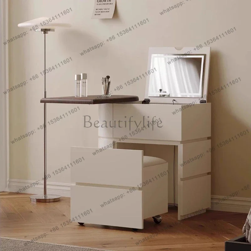

Bedroom Simple Modern Light Luxury Small Clamshell Dressing Table Multi Functional Makeup Vanities Vanity Makeup Desk