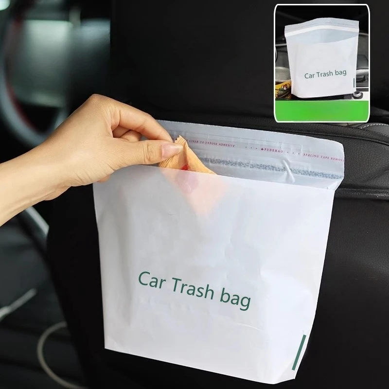 Car Car Garbage Bag Adhesive Standing Trash Pouch Disposable Stick-on Storage Bag for Car Desk Dorm Portable Cleanup Bag - Aliexpress Deal