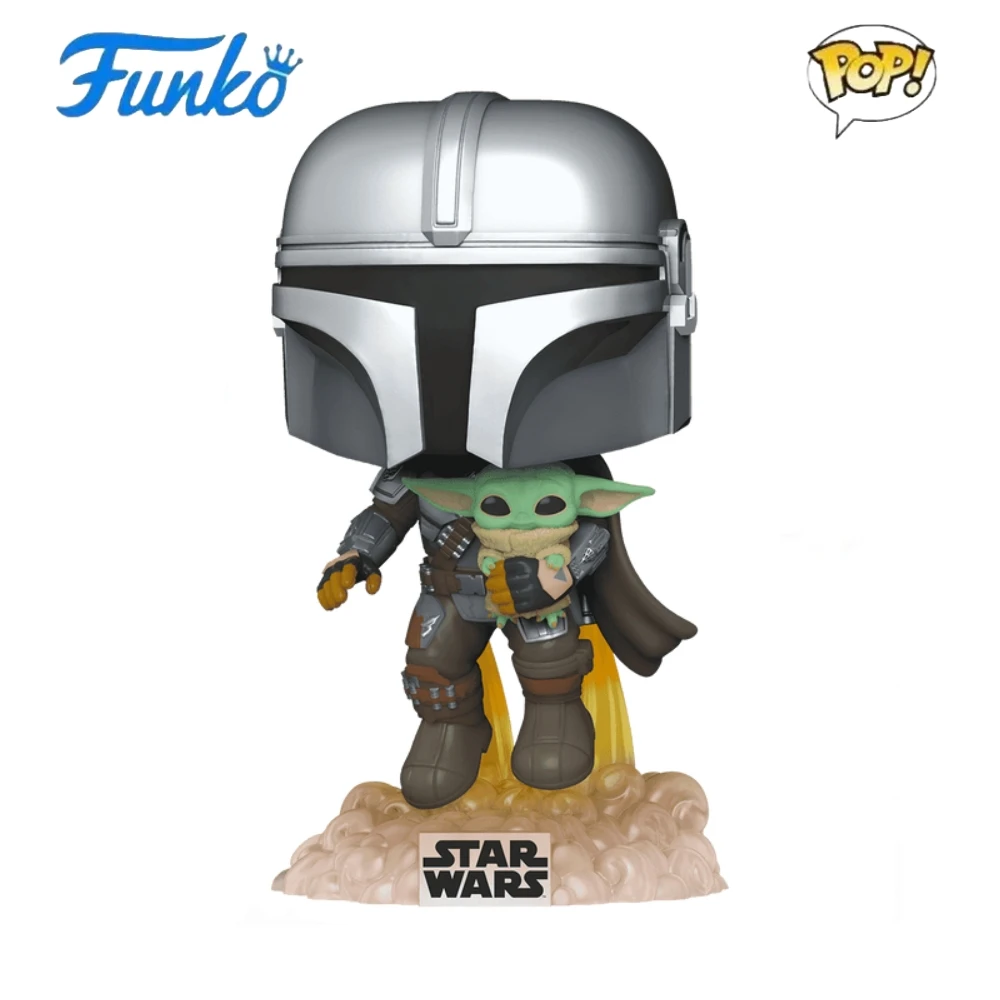 Funko Pop! The Mandalorian Flying with Jet Pack 402 Figures Star Wars 4.5 inch Limited Edition Collect Decoration Model Toy Gift - Image 3