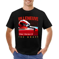Gilles Villeneuve helmet F1 legend T-Shirt anime black t shirt mens graphic t-shirts hip hop