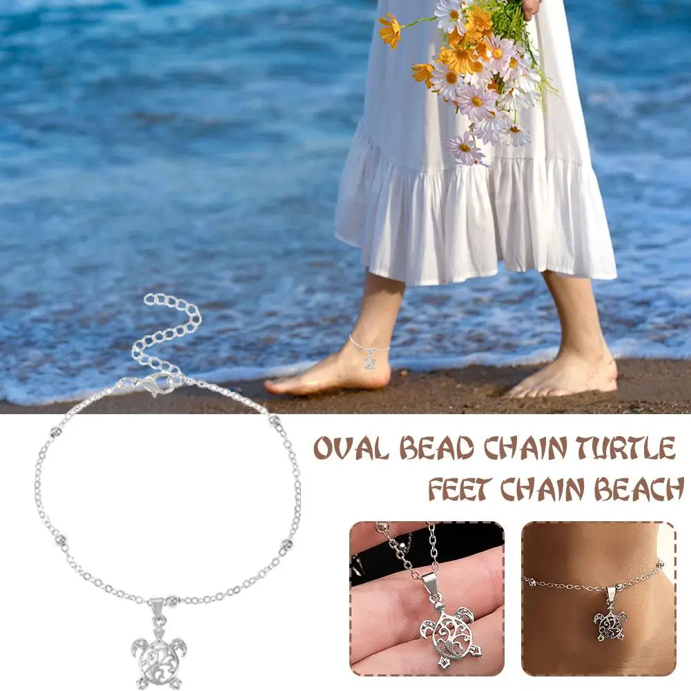 2024 Bohemian Style Simple Small Turtle Anklet For Men Women Ethnic Style Retro Classic Beach Anklet Jewelry Accessories Gi D0R7