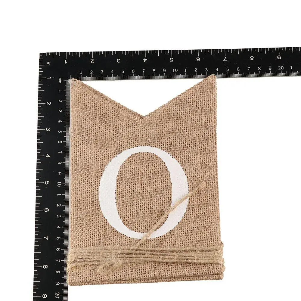 Fishtail Flag ONE Letter Burlap ONE Garland Paper Hanging Birthday Bunting Exquisite Festive Chair Flag Banner Birthday Party view 3