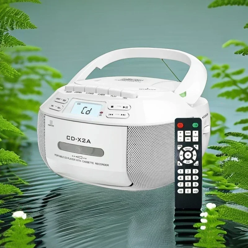 

Portable Bluetooth Speaker CD tape player Boombox Cassette Recorder Stereo Player with TF/USB Port AM/FM Radio Cai De Som