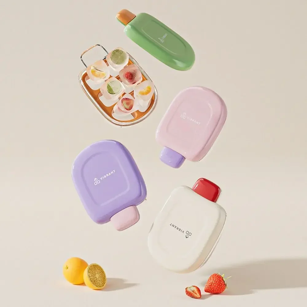 

2pcs Easy Clean Cute Ice Cube Mold Press Type Creative Ice Making Box Food Grade Ice Grid Tray Summer