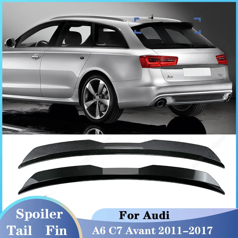 Hinterer Dachlippenspoiler für Audi A6 C7 Avant 2011–2017, A6 Allroad 2012–2018, Fließheck-Heckflügel, fester Windspoiler, Zubehör