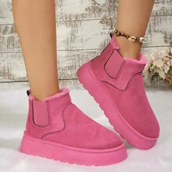 Winter women's snow boots plush warm  women's flat shoes casual flat shoes women's ankle boots snow boots