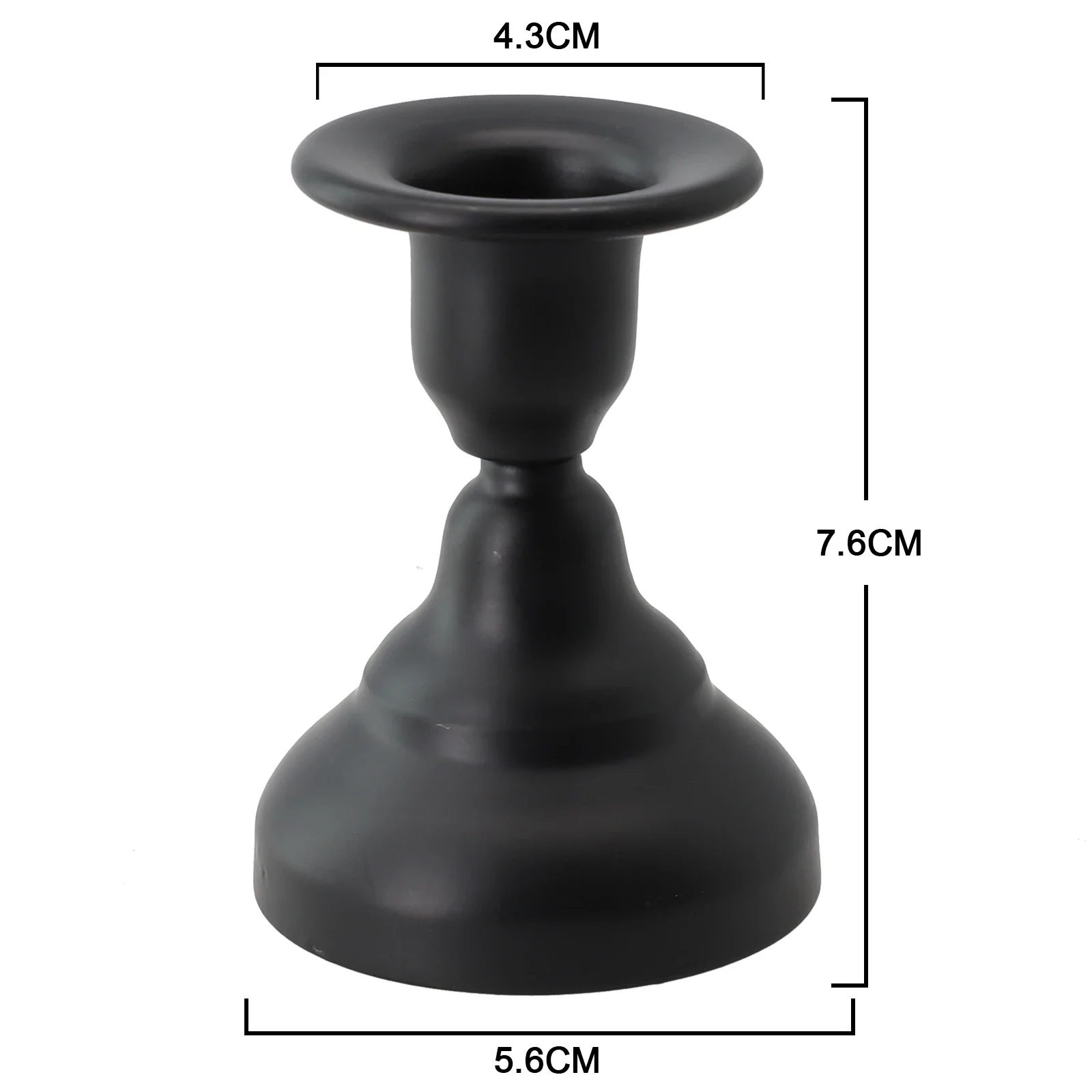 Dining Room Living Room Candle Holder Candlesticks 7.6x5.6x4.3cm Black Candle Holder Candlesticks Accessories Gold