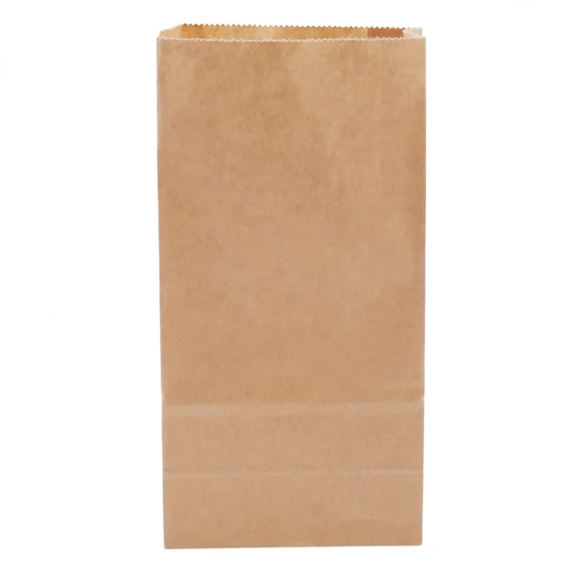 

【NEW】300PCS Square Bottom Food Paper Bags Kraft Paper Bags Breakfast Paper Bags For Food