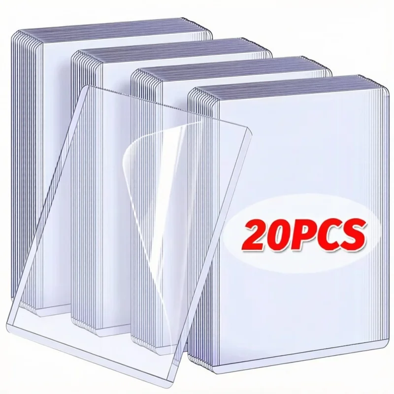 

20 шт. прозрачных корейских K-pop кардхолдеров с защитной пленкой, прозрачные держатели для карт, чехлы для фотокарточек айдолов, ПВХ