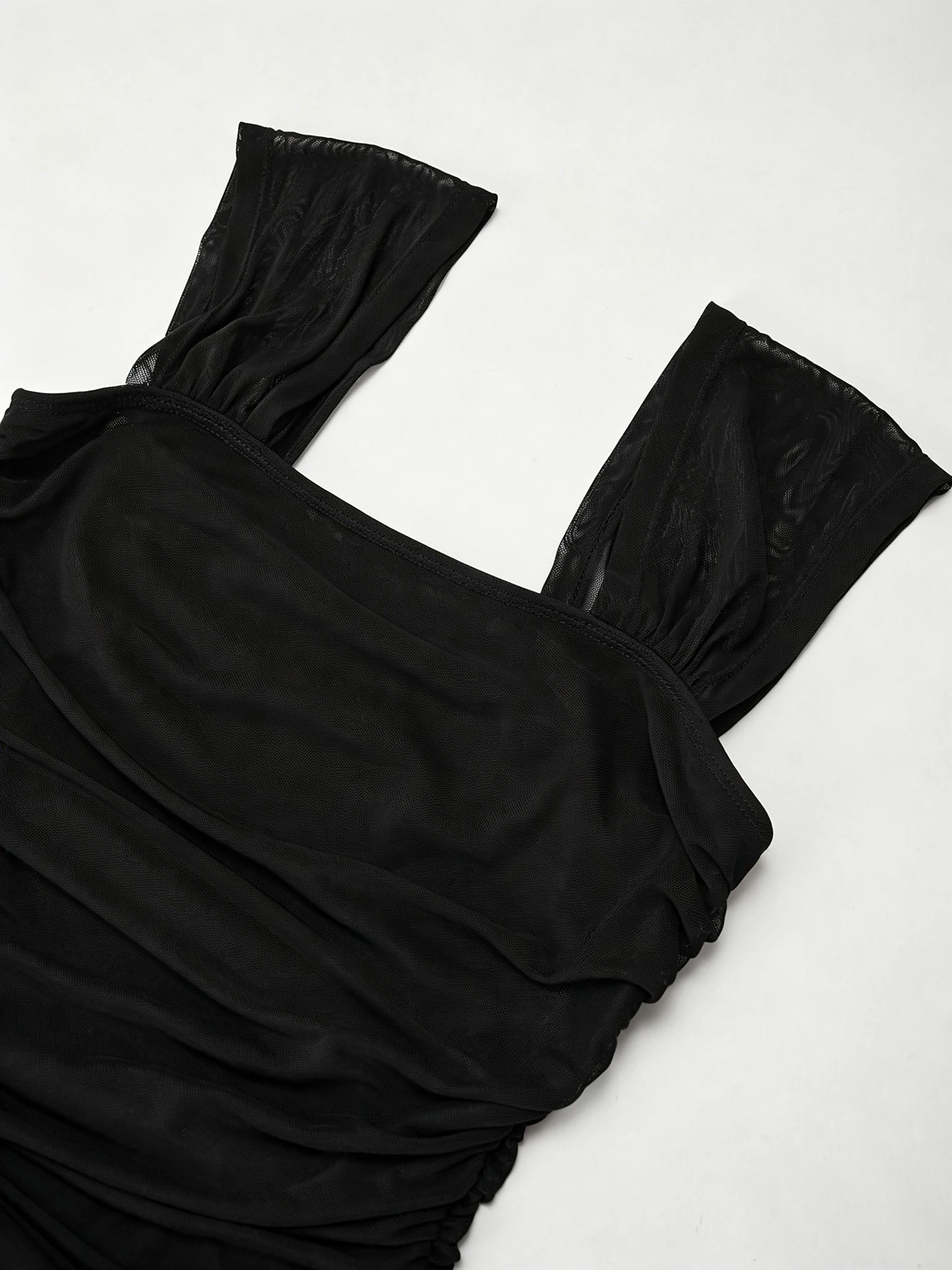 Damen Sommer Sexy Bodycon-Kleid, Damen Sexy Spaghetti-Träger, Ärmellos, mit Schlitz, Einfarbiges Etuikleid, Vestidos Party Lange Kleider 2026 – Detail 12