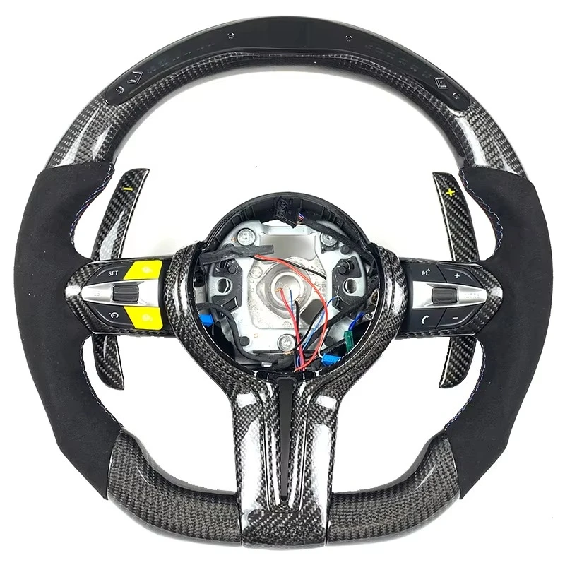 

Спортивный руль RELI5 из углеродного волокна и алькантары для BMW M3 M5 F10 F15 F20 F22 F30 F32 F80 F90 Высококачественный индивидуальный светодиодный дисплей