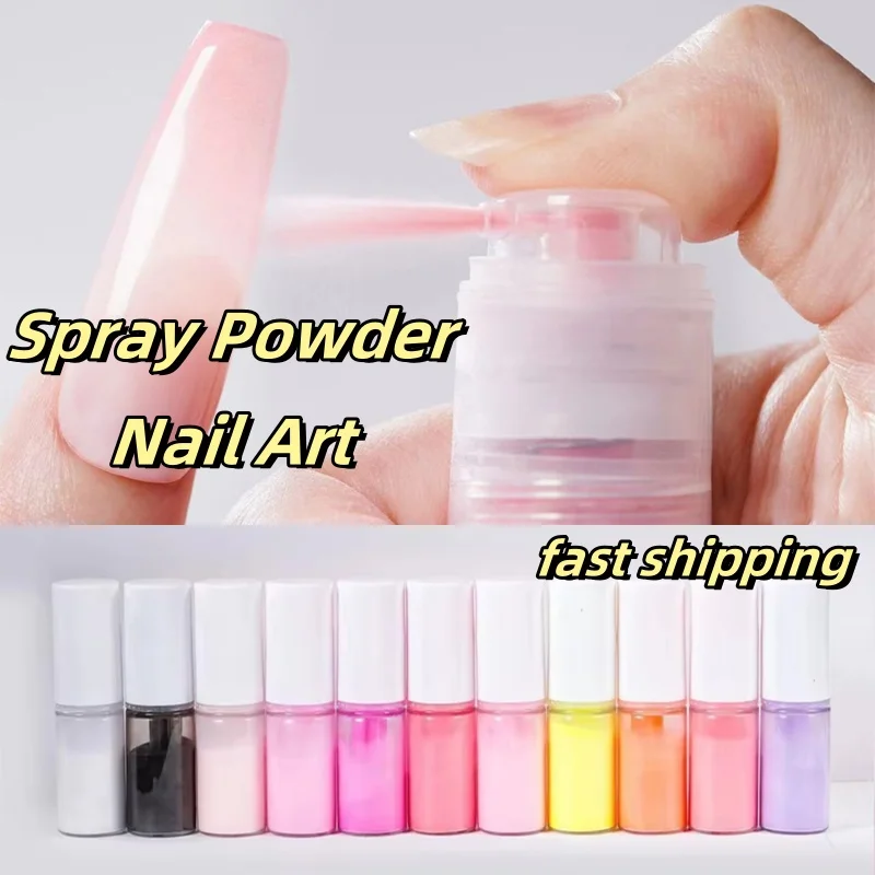 2024 Powder Spray Nail Art Nail Beautiful Modeling Powder Lasting Elegant Nail Spray Powder 10g Gradient Effect Nail Powder