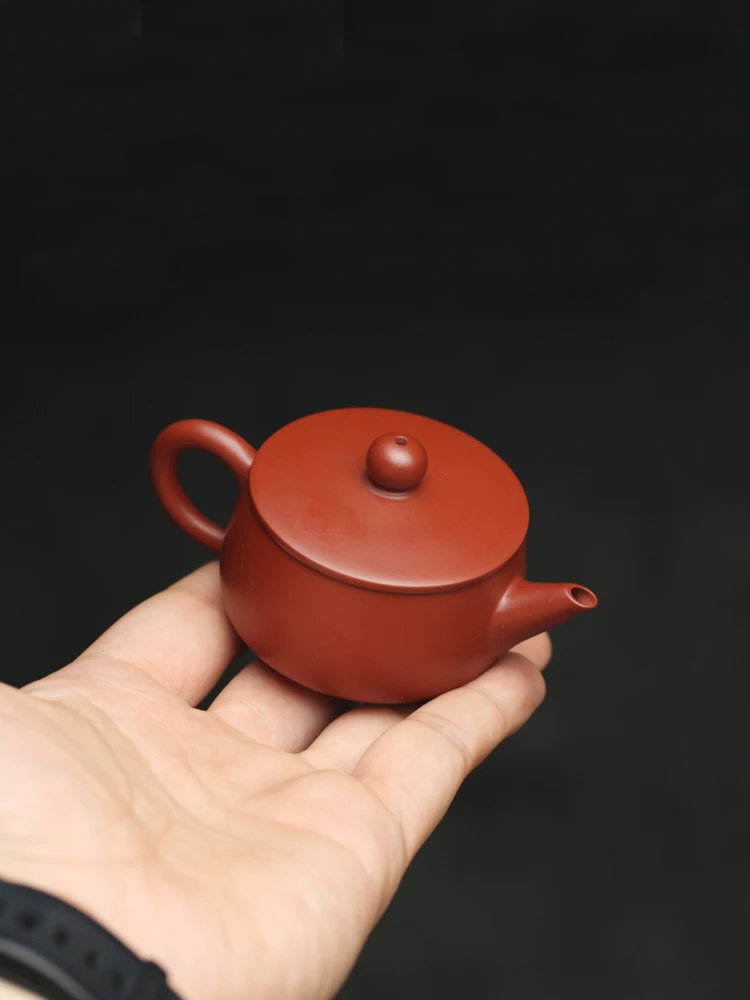 

Yixing Dahongpao Mini Chaoshan Kung Fu Purple Sand Tea Pot, One Person, Two Cups, Small Capacity, Large Opening