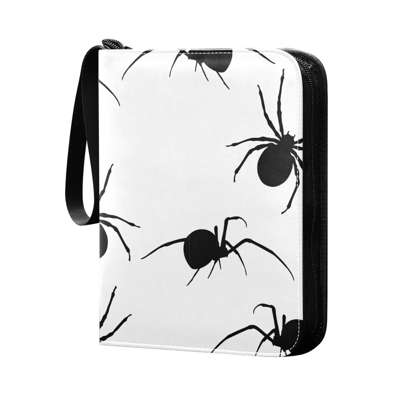 

Halloween Spider Card Binder 4 Pocket Cards Binder 400 Double Sided Pocket Album Sport Game Cards Unique Card Collection Storage