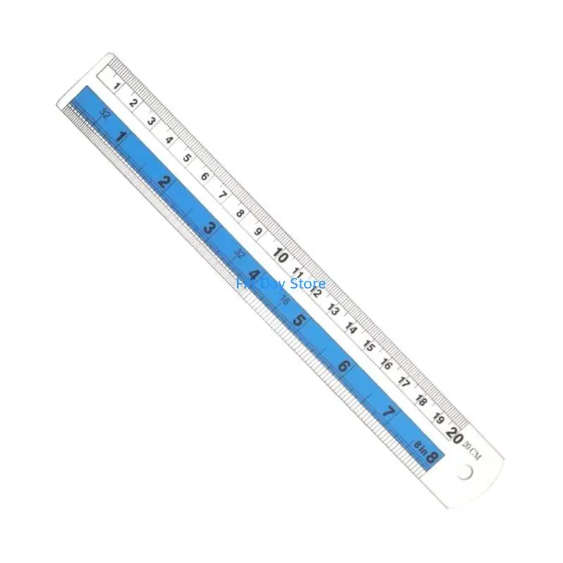 F92C Multoclospit Pront Readers Rule Ruler с краями безопасности, для точных потребностей измерения двойного измерения линейки