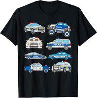 Police Vehicles for Kids Men Women Cop Cars Boys Toddler T-Shirt
