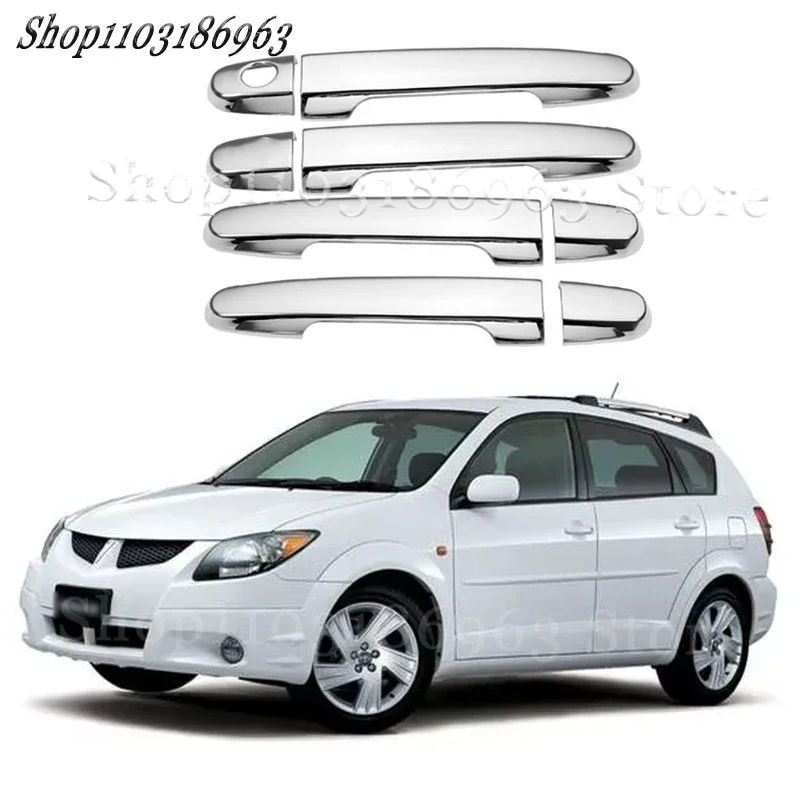 Gloss Black Door Handle Cover Sticker Trim For Toyota Pontiac Vibe Voltz 2002-2010 car Sticker Car-Styling Accessories Cover