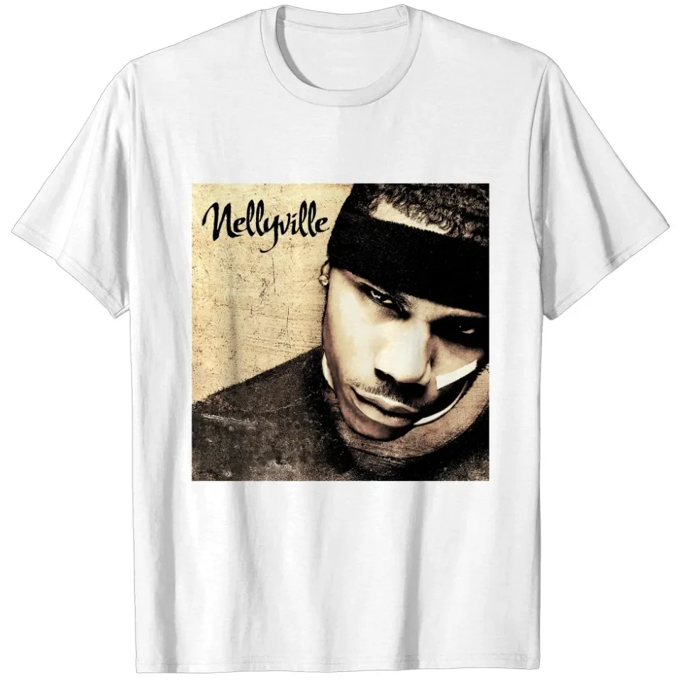 Nelly 90s Vintage Nellyville Rapper Graphic Cotton T-shirt Unisex Men Women Hip Hop Short Sleeve Classic Tee Fans Essentials 4XL