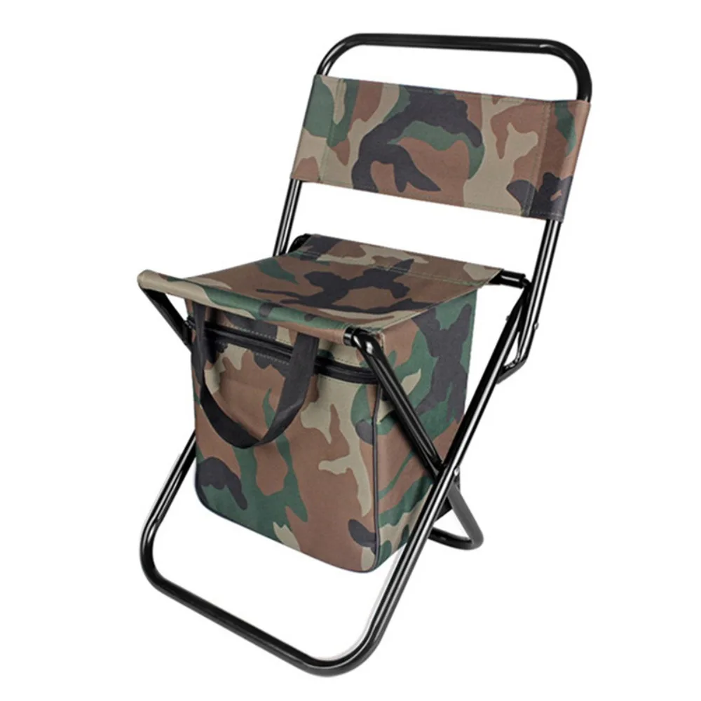 Large Folding Camping Chair with Storage Bag – Backrest, Outdoor Portable Drawing Stool for Art Students, Heavy Duty for Adults