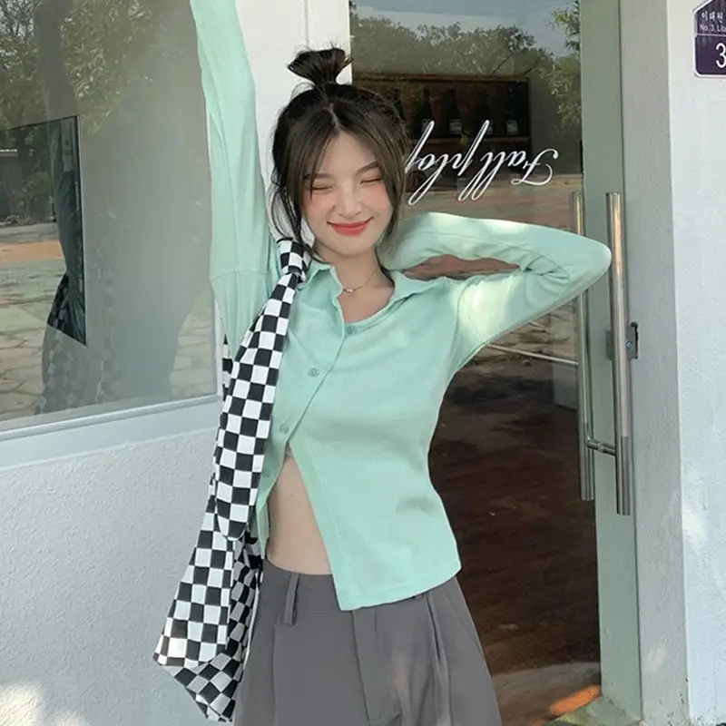 

Knitted Cardigans Women Irregular Korean Style Spring Casual Slim Hotsweet Fashion Solid All-match Streetwear Chic Ins Elegant