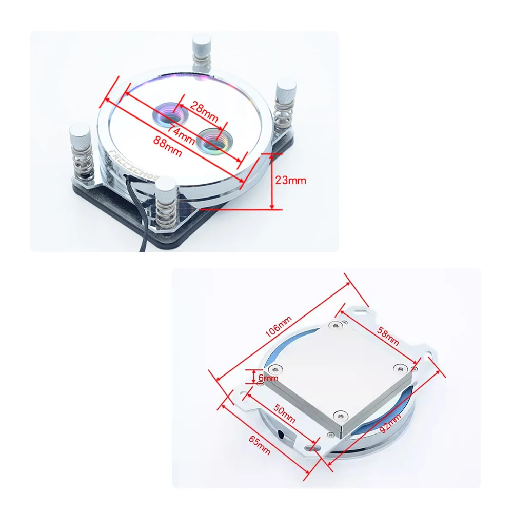 FREEZEMOD CPU Water Block Ryzen Processor Cooler Infinite Gradient Effect For AMD AM2 AM3 AM4 3D Mirror Cycle 5V AMD-PR-XPM