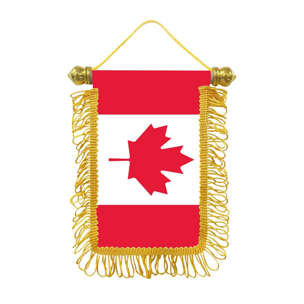 Canada small hanging flag 10x15cm triangular flag car decoration hanging flag double-sided pattern with suction cup