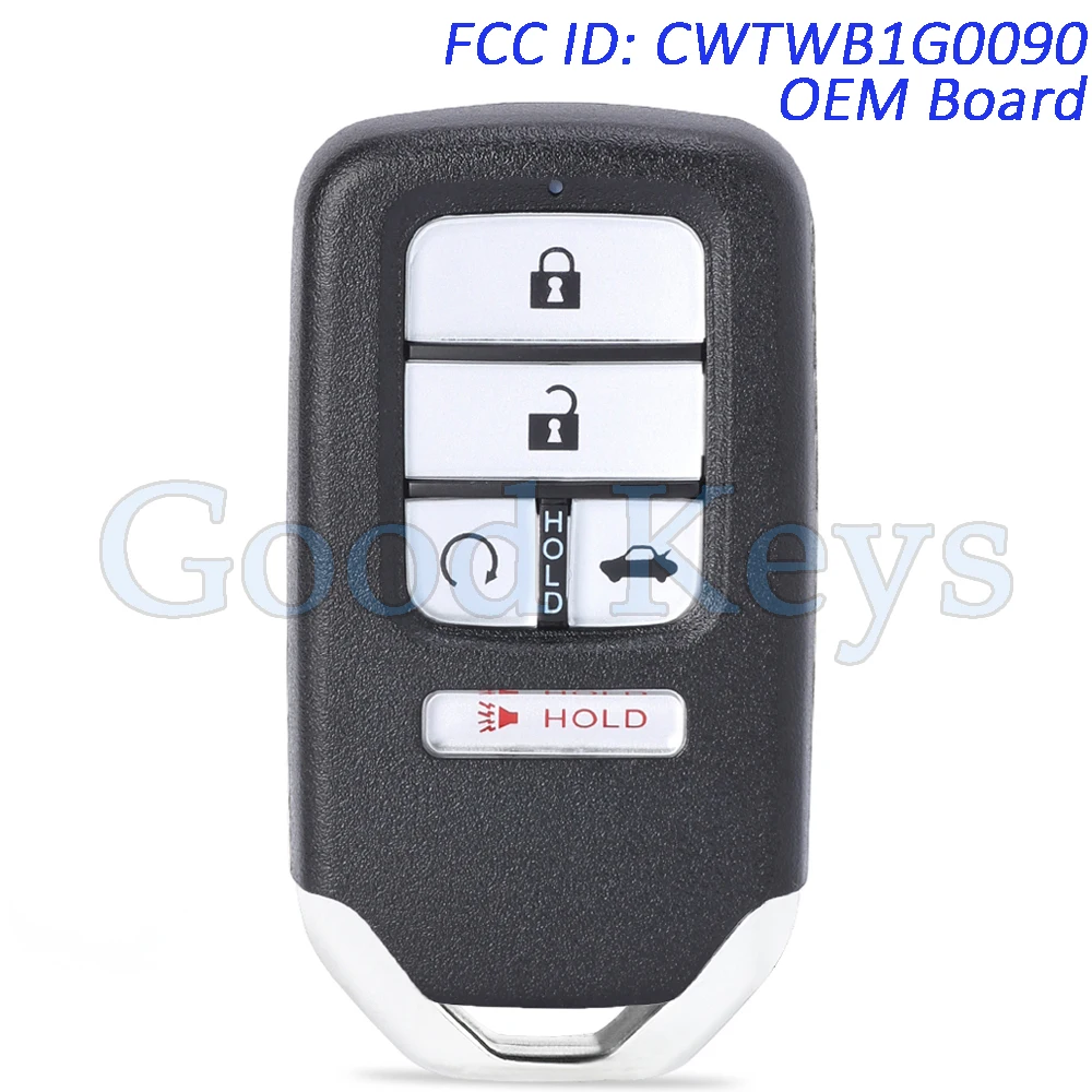 

CWTWB1G0090 Smart Remote Key Fob for Honda Accord 2018 2019 2020 2021 Insight 72147-TWA-A1 72147-TVA-A01 72147-TVA-A31 433MHz