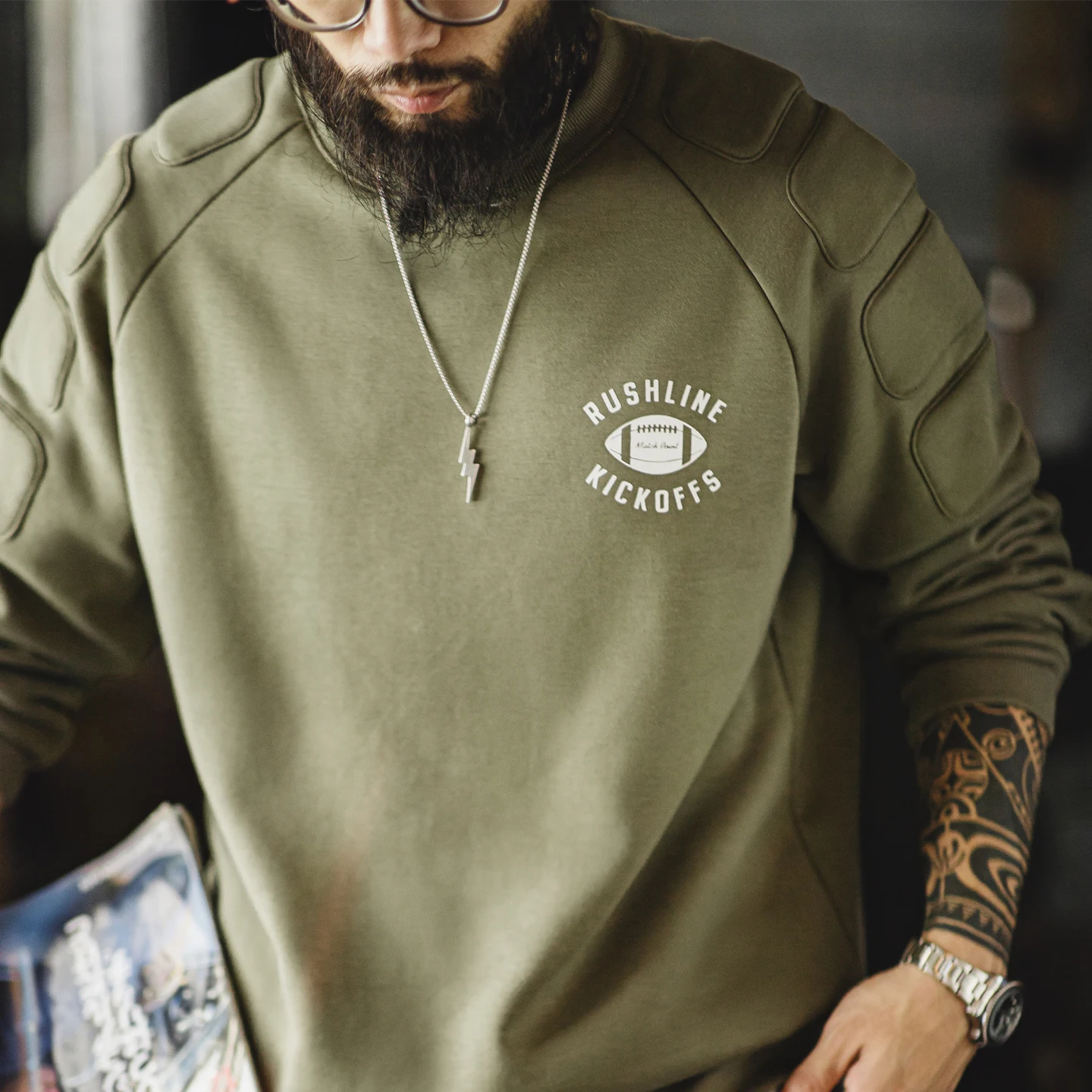 

Мужская толстовка с круглым вырезом на флисовой подкладке Maden, утепленный теплый пуловер, свободный крой, повседневный топ для осени и зимы, многослойные топы