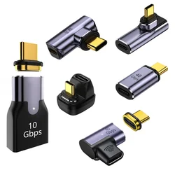 마그네틱 USB C타입 OTG 어댑터, 썬더볼트 고속 충전 컨버터, USB 3.0, 고속 드라이버 허브, 맥북 폰 아이패드용, 100W, 40Gbps