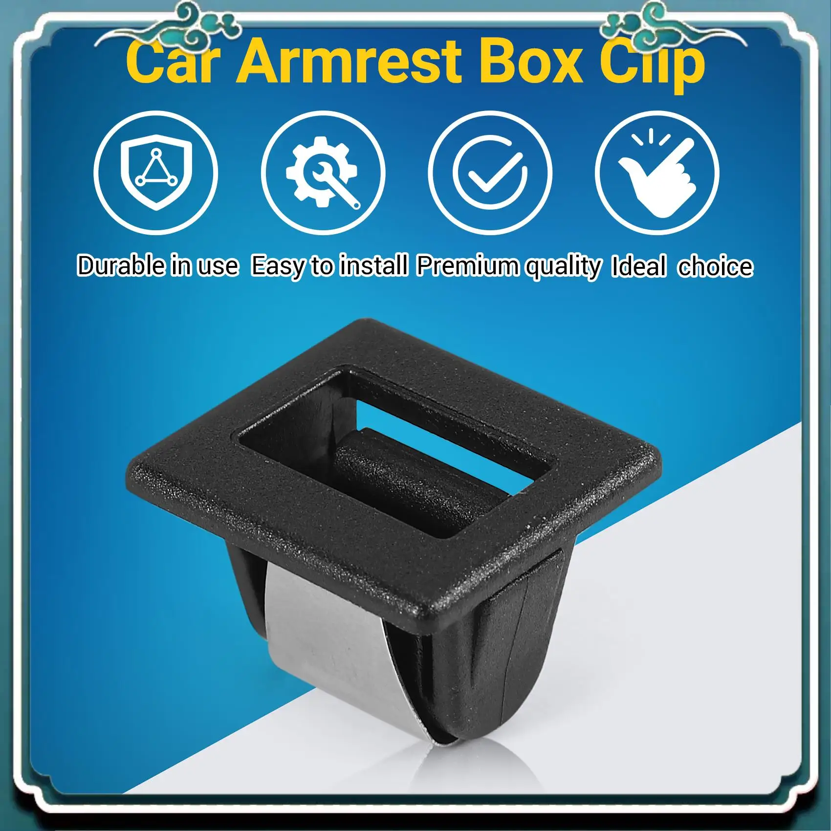 ABTU-Car Central Armrest Box Cover Clip For Citroen C5 2011- 2015 7591GL