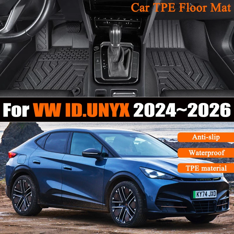 

TPE Car Material Floor Mat For Cupra Tavascan For Volkswagen VW ID.UNYX 2023 2024 2025-IN Waterproof Foot Pad Full Rug Tappeto