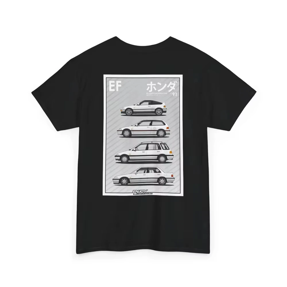 

Honda 2026 Новая популярная мужская и женская футболка, летняя футболка Honda 5-го поколения Civic EG, весенне-осенний мотоциклетный велосипедный топ