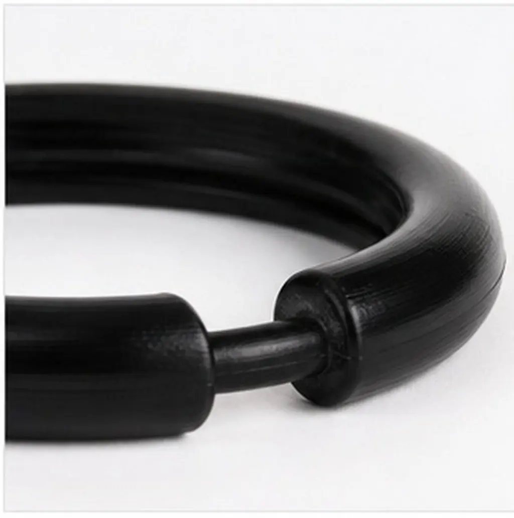 24Pcs Shower Curtain Rings Black Plastic Locking Hooks Rust Resistant Large Circle Shower Hooks Glide Easily on Bathroom Rod