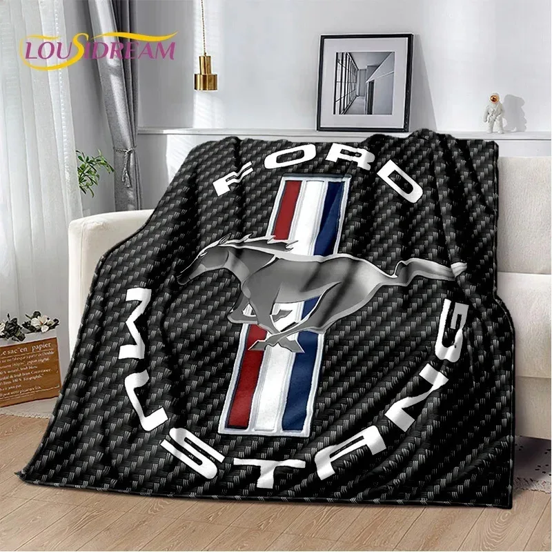 

UJF03Classics 3D F-Ford GTR Mustang автомобильное мягкое фланелевое одеяло для кроватей, спальни, дивана, пикника, пледы для отдыха на открытом воздухе 5Ln&