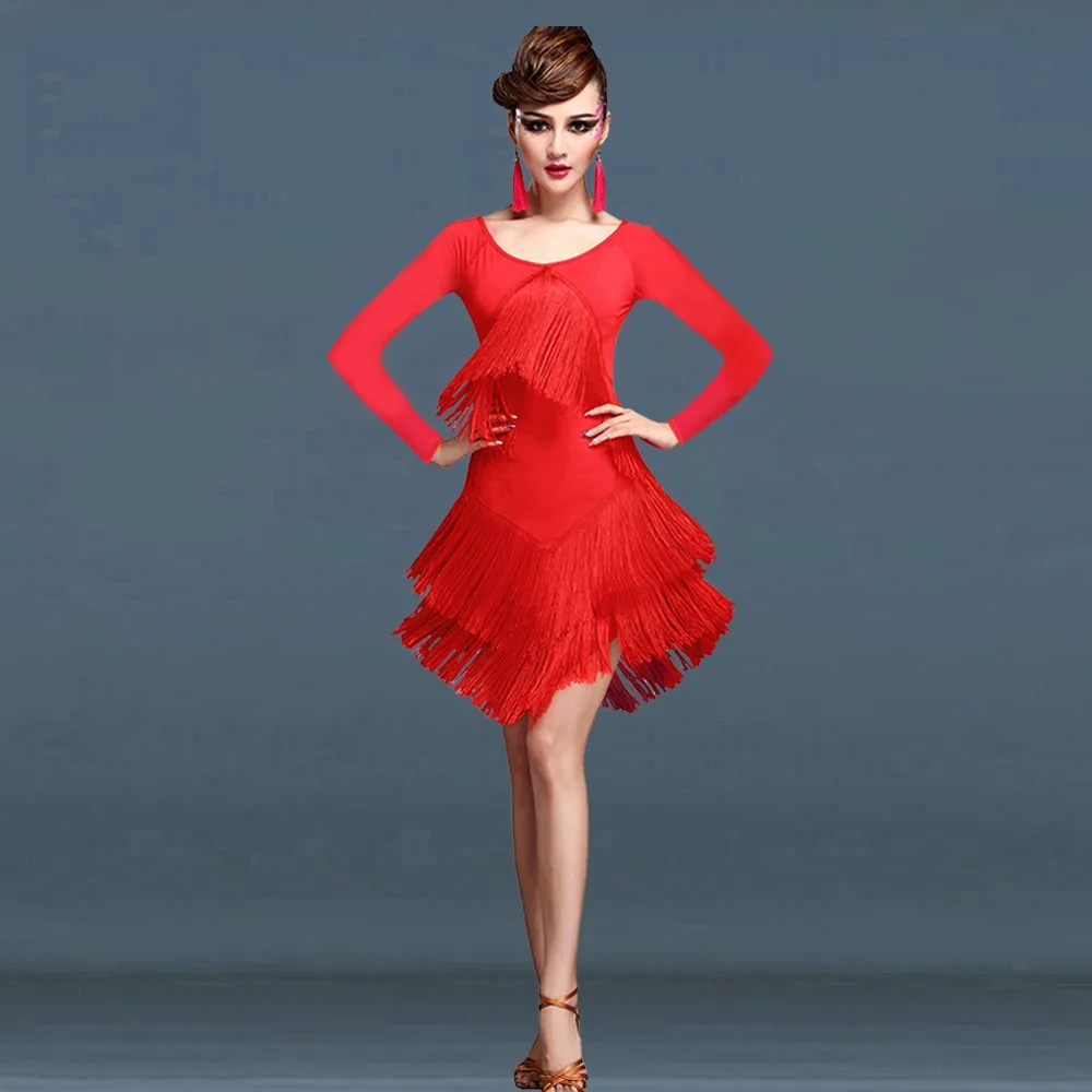 Dance Skirt Latin Dress for Women Clothing Fringe Skirt Elegant Fashion Clothes Dancewear Performance Costume Ompetition Uniform