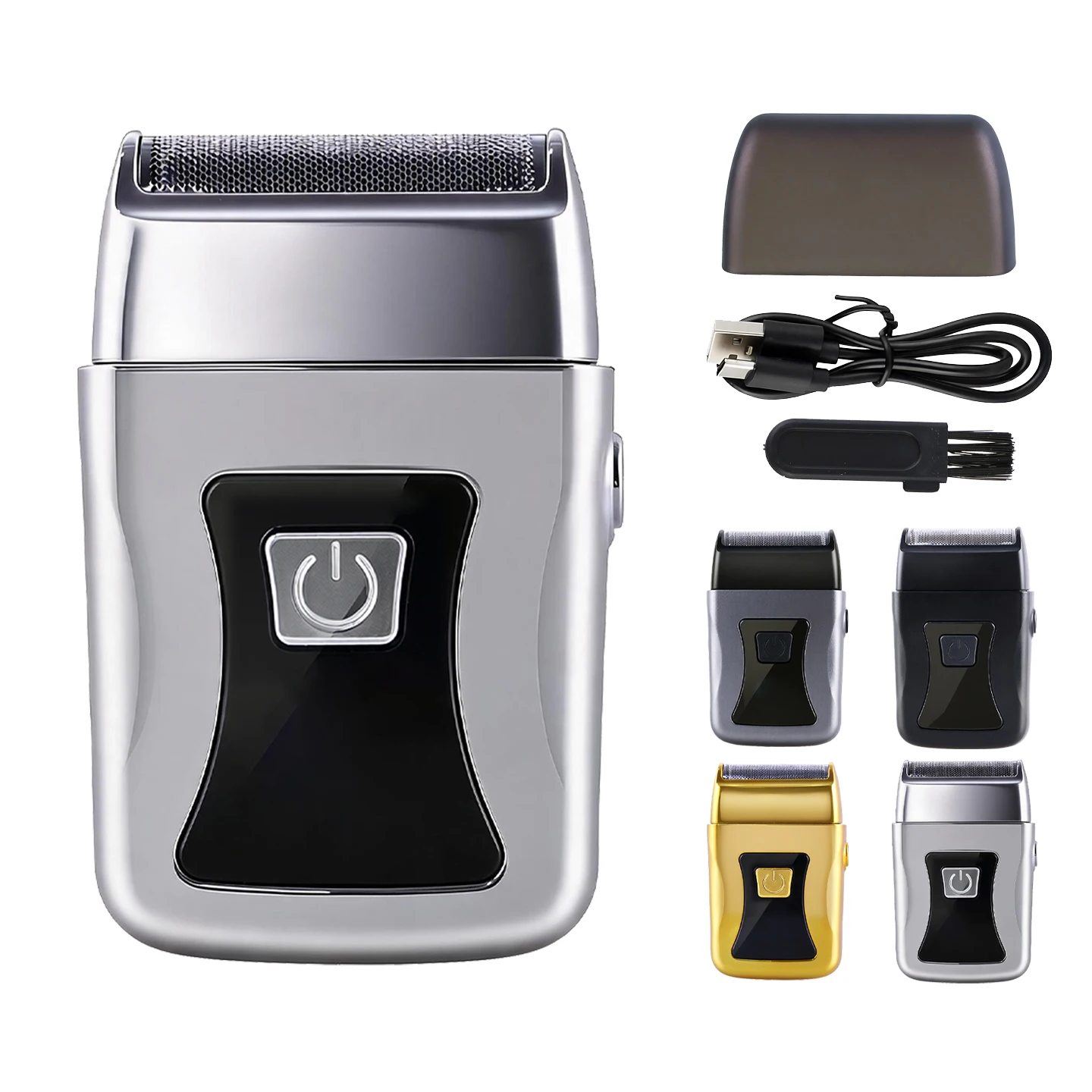 Lightweight Men Foil Shaver Rechargeable Electric Beard Razor Digital Screen for Precise Daily Shaving