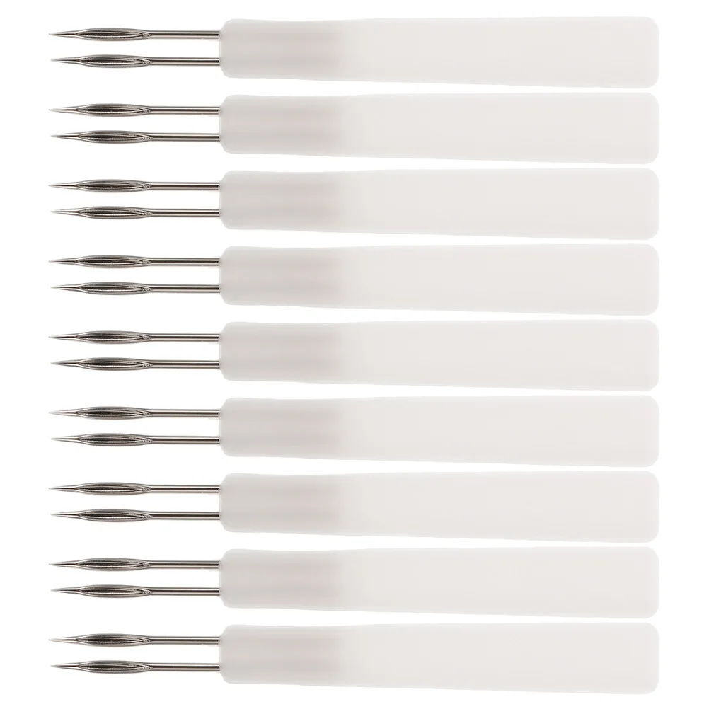 

9Pcs Hen Inoculation Needles Pox Needles with Medicine Groove Fine Stainless Tip Reusable Chicken