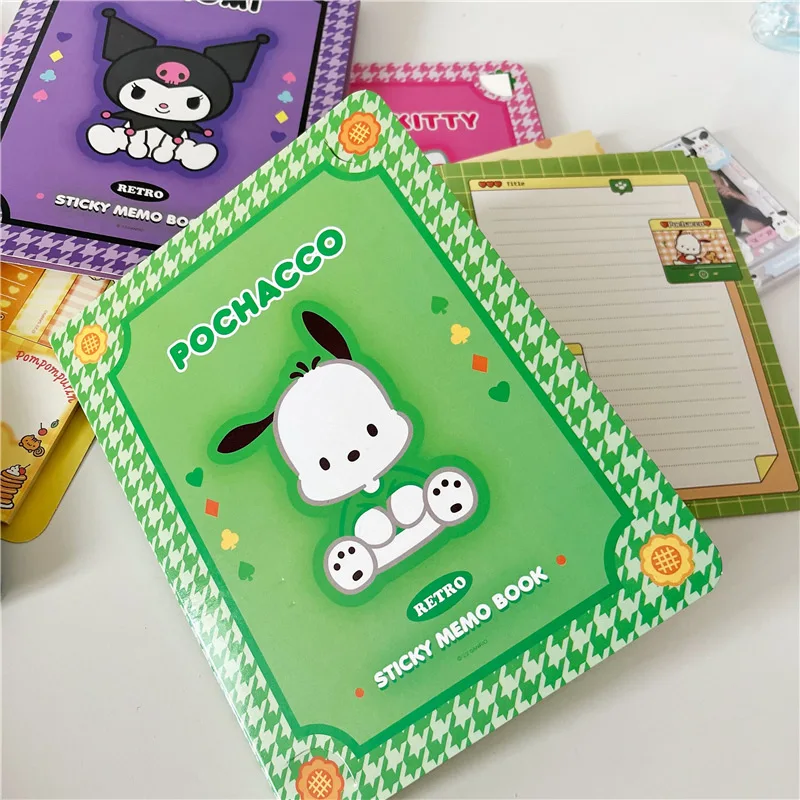 New Cute Sanrio Convenience Book My Melody Kuromi Hellokitty Note Book Cute Pochacco Paste Notepad Stationery Girls Stationery