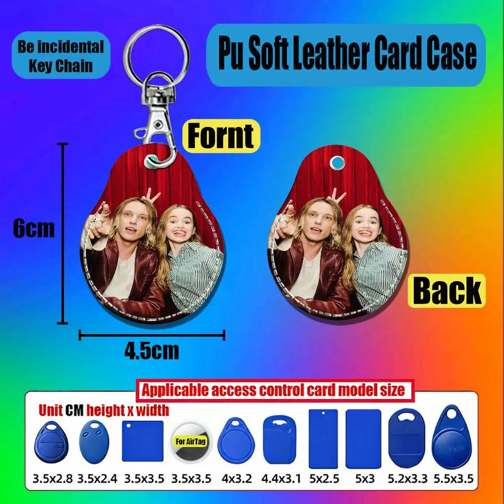For Jamie Campbell Bower For Air Tag Case Card Holder Keychain ID Badge Credit Bank Access For AirTag Case Shell