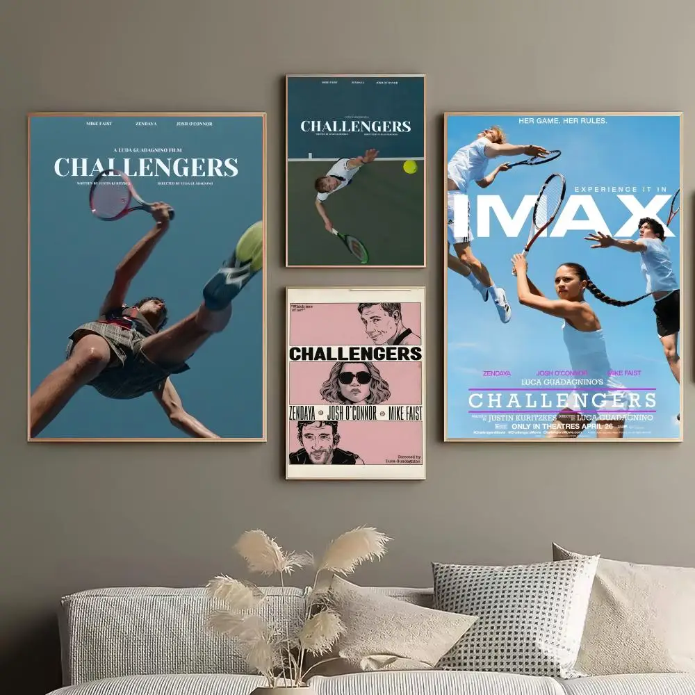 Movie Challengers Poster Durable HD PVC Wall Art - Waterproof Peel & Stick Easy Clean For Home Bar