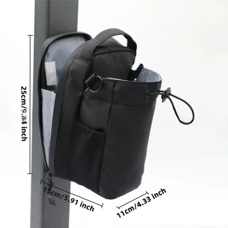 حقيبة رياضية مغناطيسية مع حامل زجاجة مياه - تصميم حقيبة الأكمام تحافظ على عناصرك من أرضية الصالة الرياضية القذرة وتخزين رياضي متين