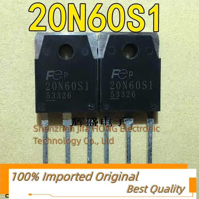 10PCS/Lot  FMH20N60S1 20N60S1   TO-3P 600V 20A  Imported Original  Best Quality