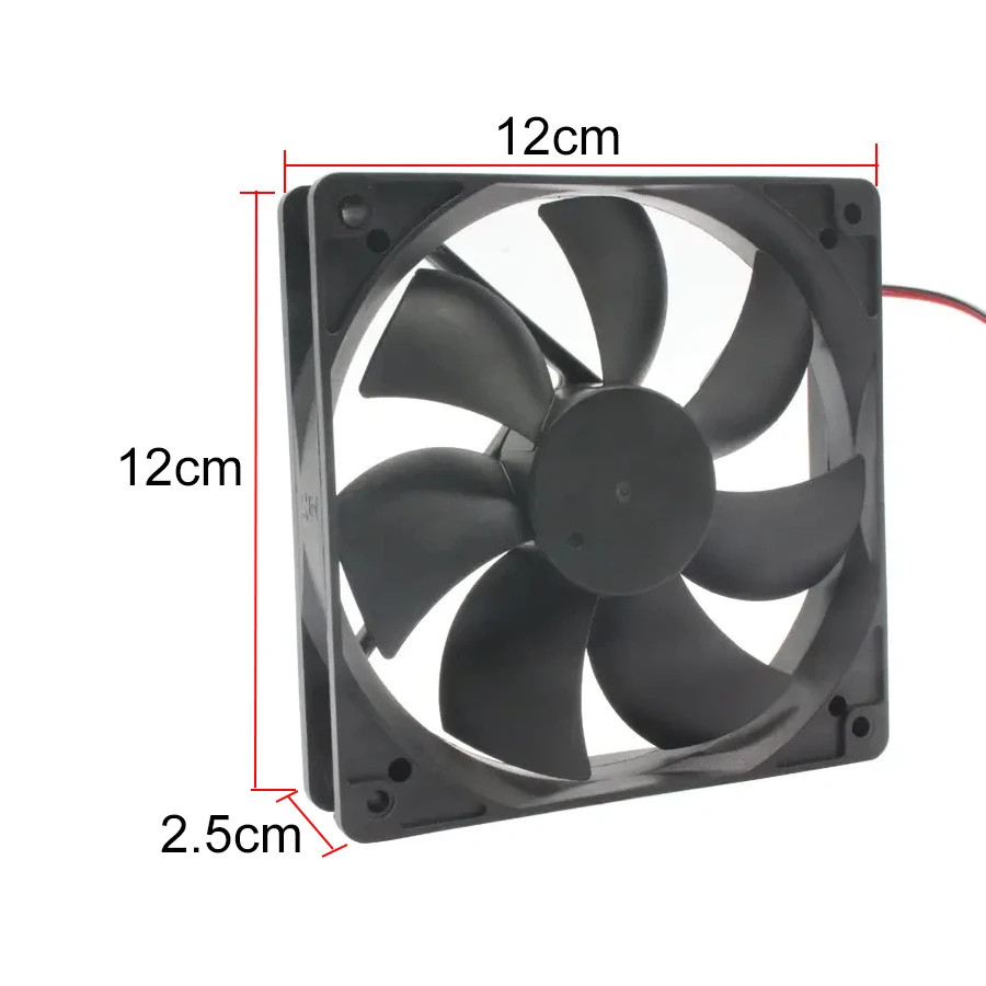 12x12x2.5cm 5V LED Display Fan