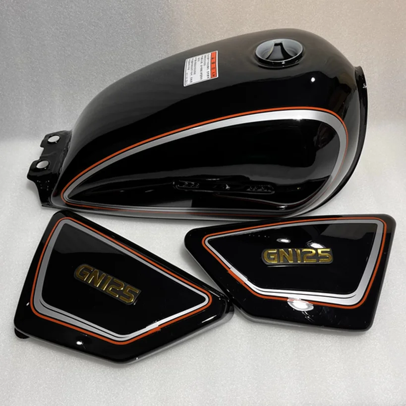 Motorcycle Fuel Tank With Cap/Tap/Fuel Cock/Lock/Rubbers for GN125 QJ125 HJ125 LF125 for Suzuki Haojue Sanlg Lifan Qjmotor Tank
