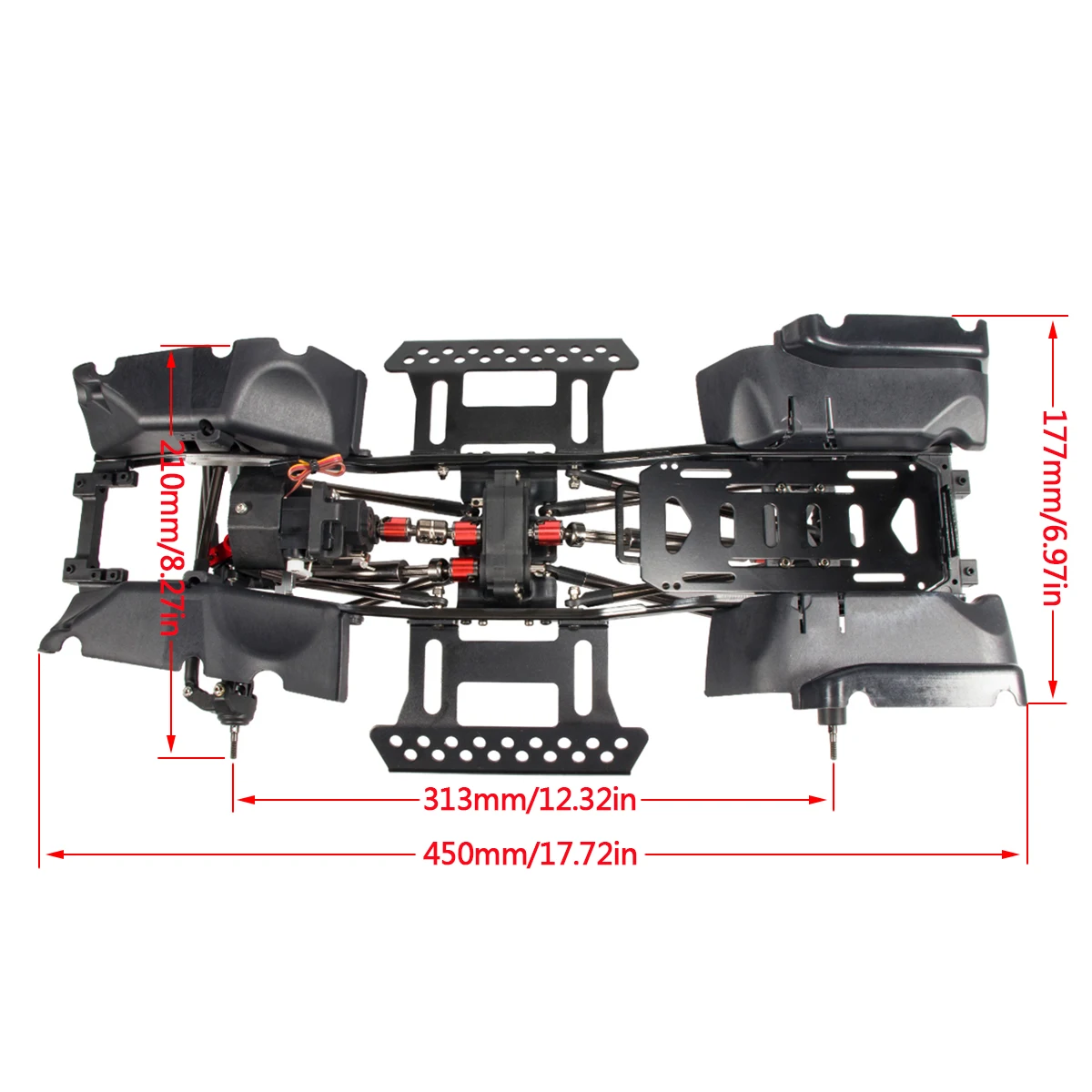 

Plastic Car Frame For Axial SCX10 1/10 RC Crawler Car Upgrade Part