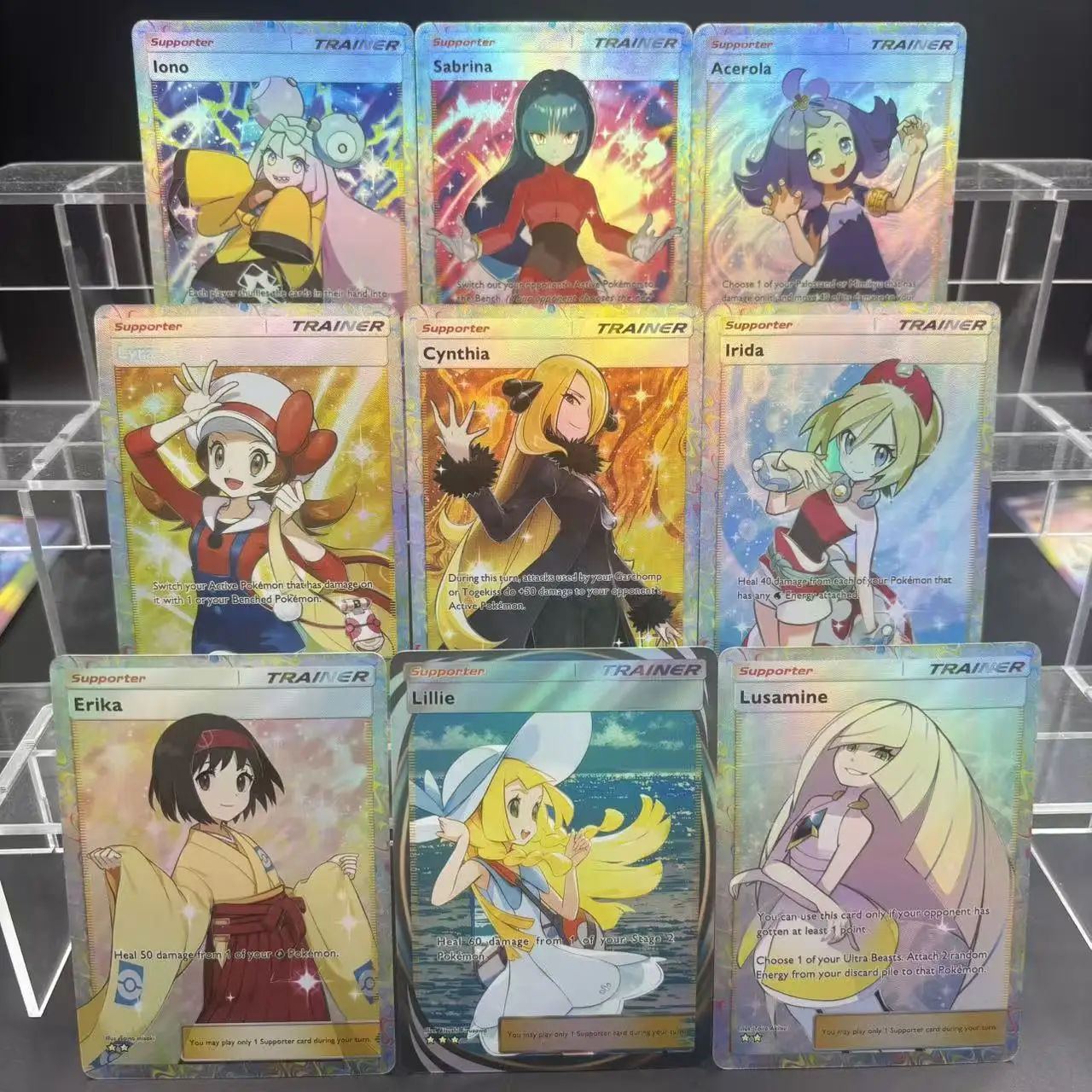 DIY TCG tarjetas de colección de bolsillo Acerola Sabrina Iono lrida, tarjeta única hecha a sí misma, juego clásico, tarjeta de Anime, juguete de regalo